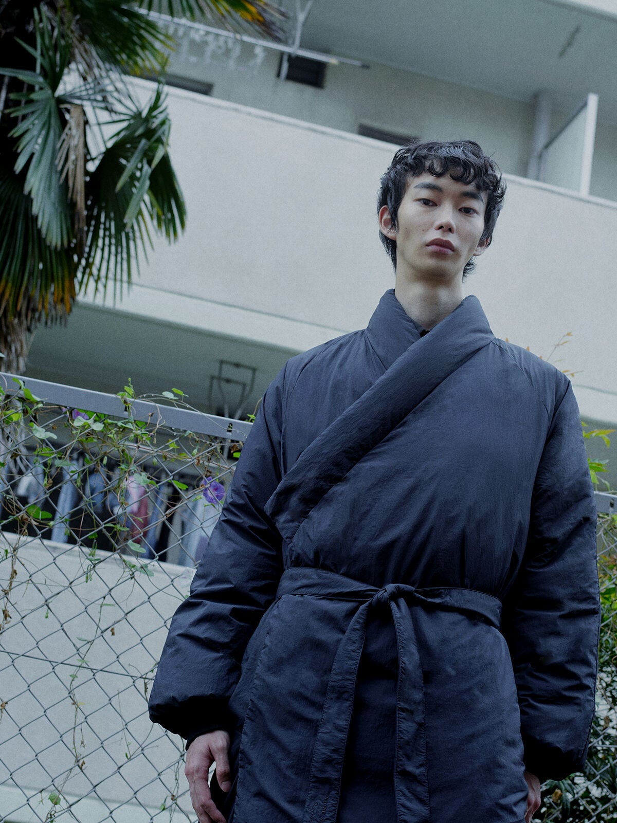 black trench-coat